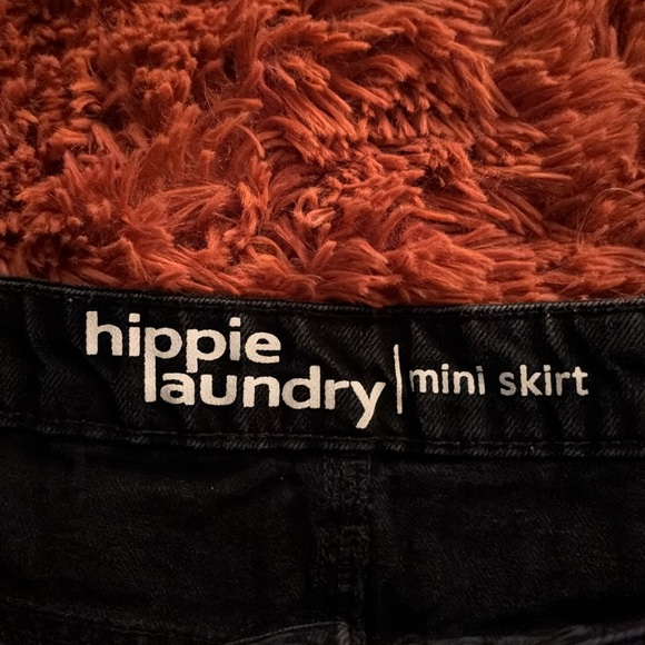 Black denim distrased mini skirt - Picture 5 of 5